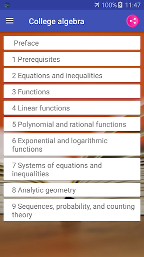 College Algebra Textbook Screen 2