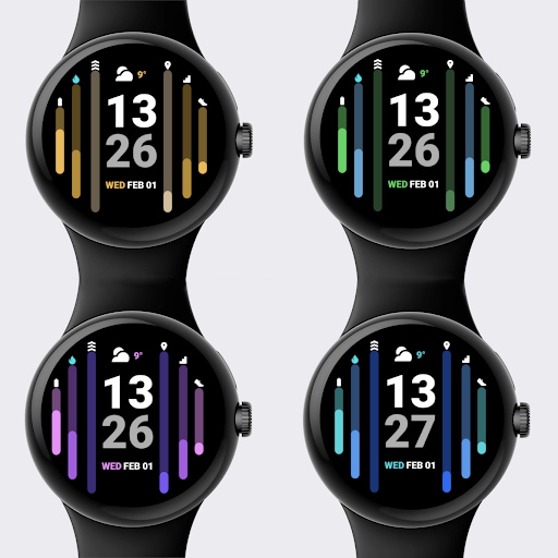 Stripes Pixel Watch Face Screen 2