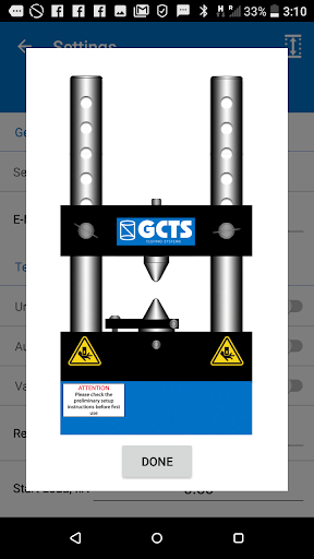 Point Load Test Screen 2