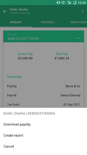 Payslip Screen 2