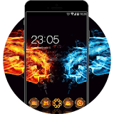Cool Fire and Ice Neon Theme: Gold & Blue icon