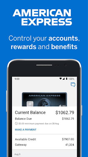 Android application Amex Australia screenshort