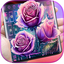 「Pink Roses Keyboard」圖示圖片