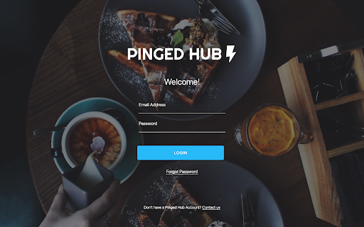 Android application Pinged Hub screenshort