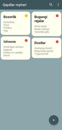 Android application Qaydlar 2023 screenshort