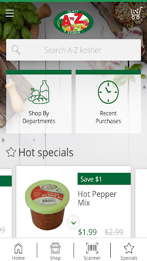 Screenshot of A to Z Kosher