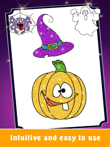 Glitter Halloween Coloring Screen 2
