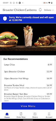 Broaster Chicken Canberra Screen 2