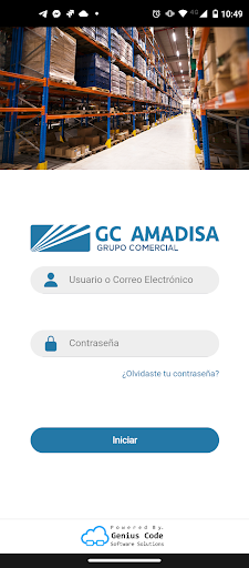 Android application GC Amadisa | Clientes screenshort