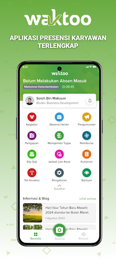 Android application Absensi Online-Waktoo screenshort
