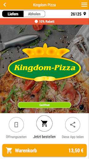 Android application Kingdom Pizza screenshort