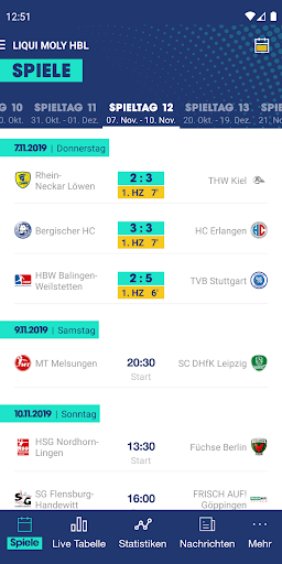 Android application LIQUI MOLY Handball Bundesliga screenshort