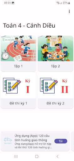 Android application Toán lớp 4 - Cánh Diều screenshort