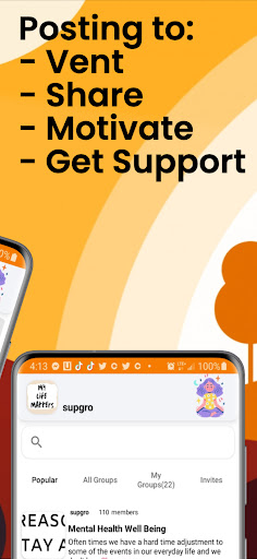 Screenshot of Vent, Share, Heal, Connect