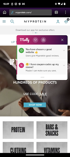 Molly Shopping Assistant Screen 3