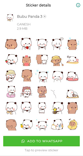 Animated Bubu Panda Stickers Screen 3