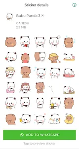Animated Bubu Panda Stickers