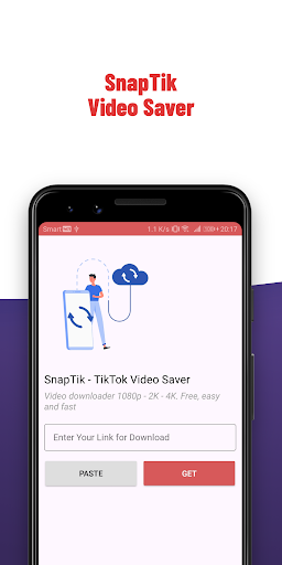 Android application SnapTik - TT Video Saver screenshort
