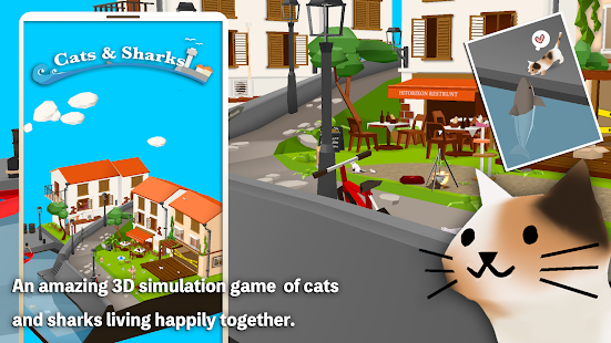 Cats and Sharks: 3D game Screenshot