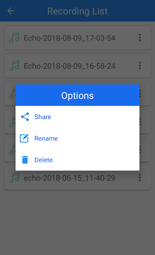 Echo voice recorder Screen 3