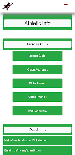 Android application collegeLacross screenshort