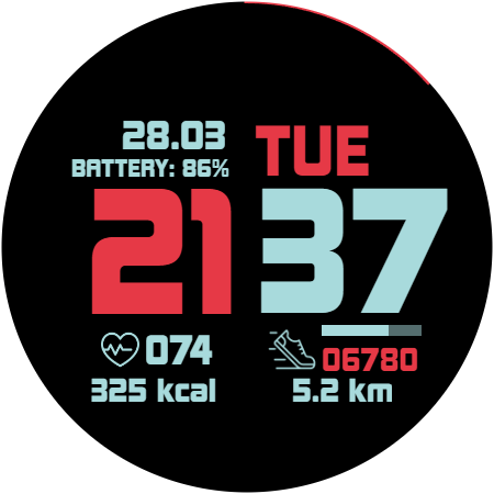 Android application KC01 Watch Face screenshort