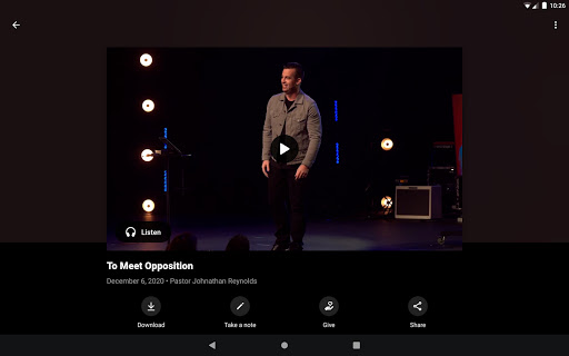 Screenshot of Christ Place App