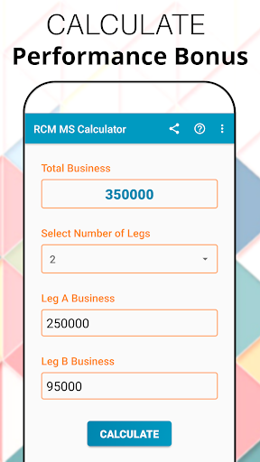 Android application RCM MS Calculator screenshort