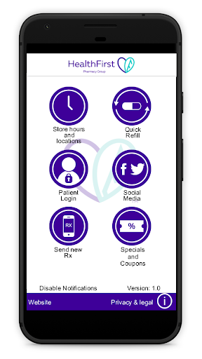 Android application HealthFirst Pharmacy Group screenshort