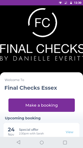 Android application Final Checks Essex screenshort