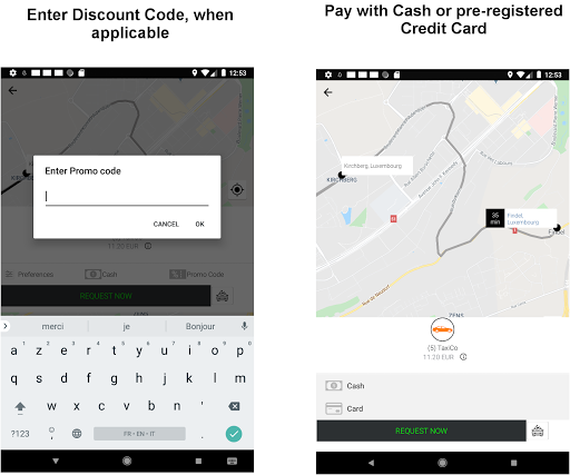 TaxiController Passenger Screen 3