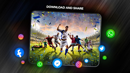 Wallpaper with football in 4K