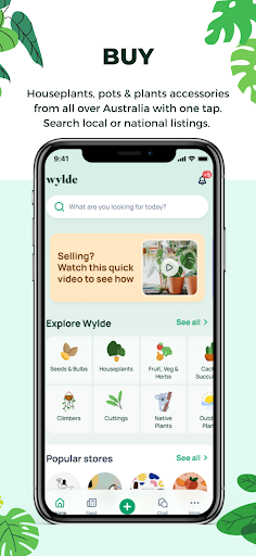 Android application Wylde - The Plant Marketplace screenshort