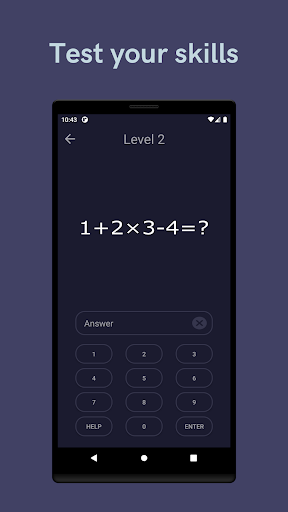 Android application Math Quiz and Logic Riddles screenshort