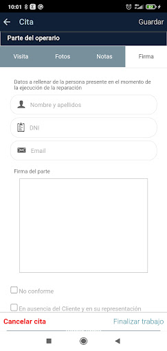 Android application Reparagest screenshort
