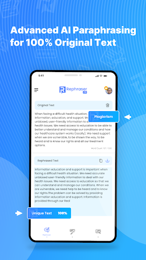 Paraphrase Tool | Paraphraser Screen 2