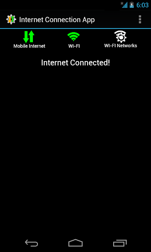 internet connection Screen 2