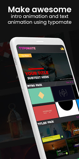 Android application Typomate : Intro maker HD screenshort