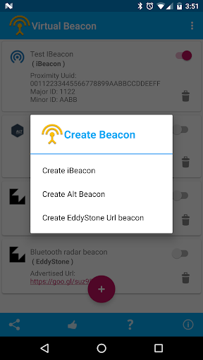 Virtual Beacon Trial Screen 2