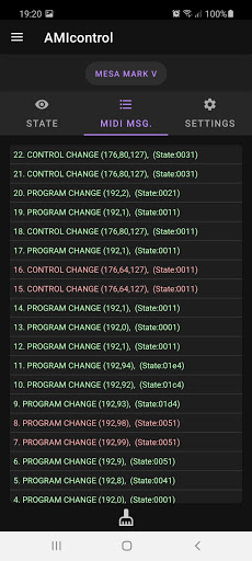 AMIcontrol Screen 2
