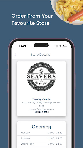 Android application Seavers Fish & Chips screenshort
