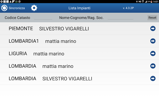 Android application Ada Eldo Libretto Impianto screenshort