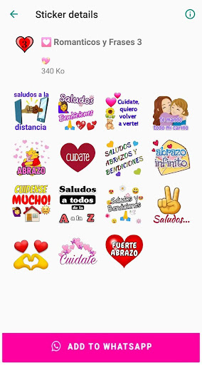 Stickers Romanticos WASticker Screen 2