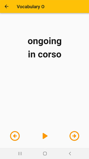 English Italian Dictionary Screen 2