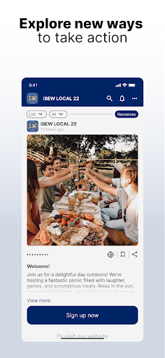 Android application IBEW Local 22 screenshort