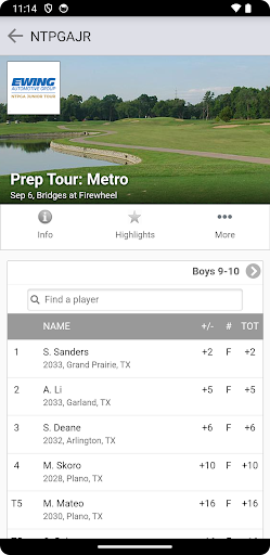 Northern Texas PGA Junior Tour Screen 3