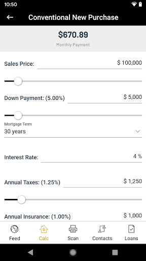Cambria Mortgage Mobile App Screen 3