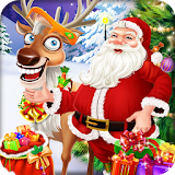 Christmas Santa Care Reindeer icon