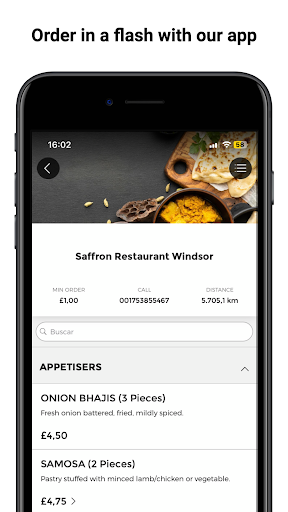Android application Saffron Indian Kitchen screenshort
