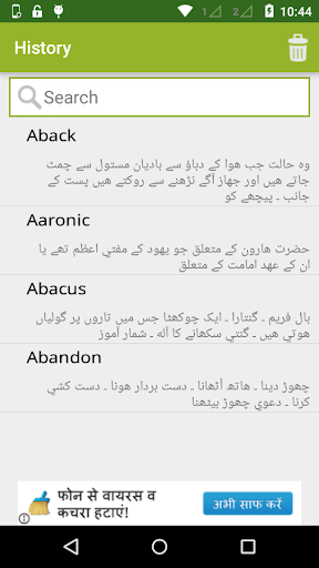 English to Urdu Dictionary Screen 3